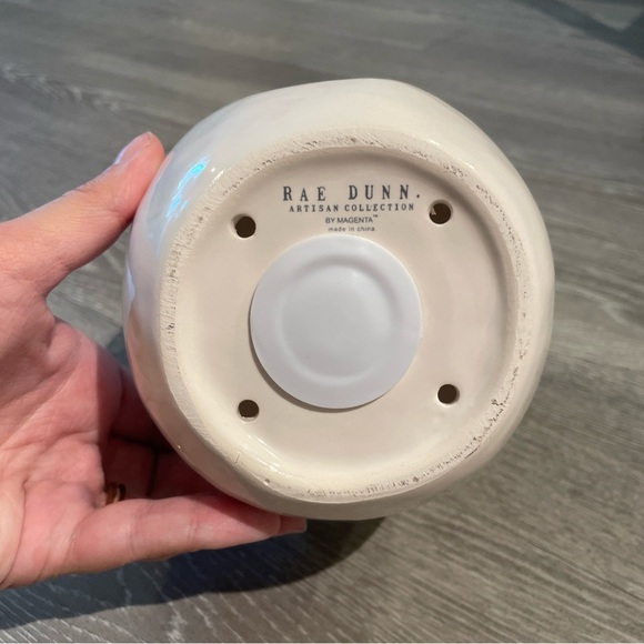 Rae Dunn Cream Acorn Birdhouse with Red Bow - Picture 3 of 4